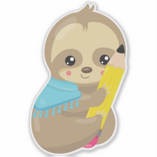 Schoolsleuf, klapsleuf, Baby sleuf, pen, potlood Sticker (Voorkant)