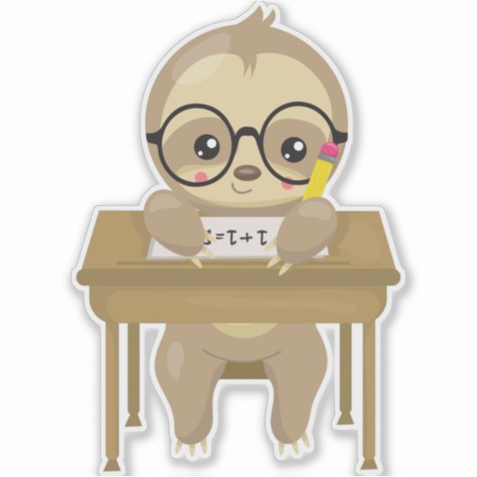 Schoolsleuf, klapsleuf, Baby sleuf, schoolbureau Sticker (Voorkant)