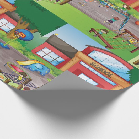 Schoolspeelplaats Cadeaupapier (Hoek)