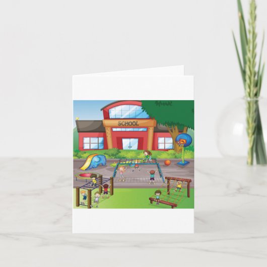 Schoolspeelplaats Kaart (Voorkant)
