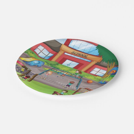 Schoolspeelplaats Papieren Bordje (Gekanteld)