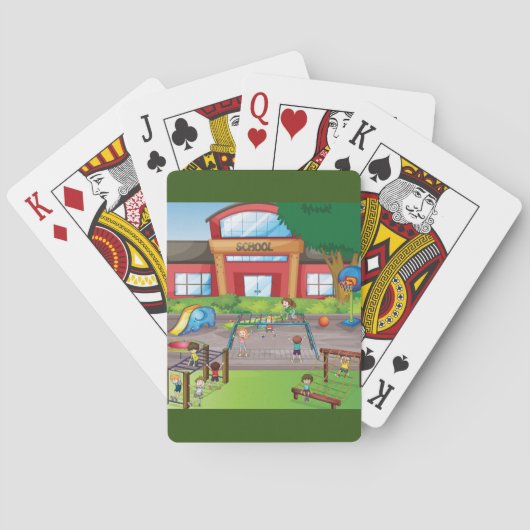 Schoolspeelplaats Pokerkaarten (Achterkant)