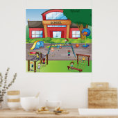 Schoolspeelplaats Poster (Keuken)