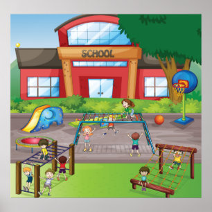 Schoolspeelplaats Poster