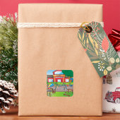 Schoolspeelplaats Vierkante Sticker