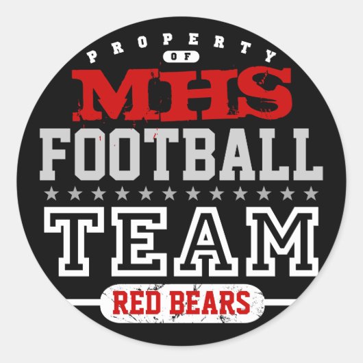 Schoolsportteam Ronde Sticker (Voorkant)