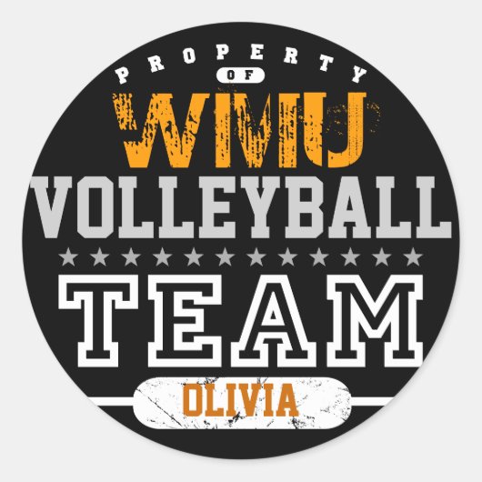 Schoolsportteam Ronde Sticker (Voorkant)