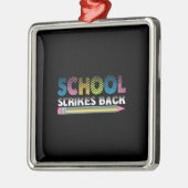 Schoolstakingen terug metalen ornament (Links)