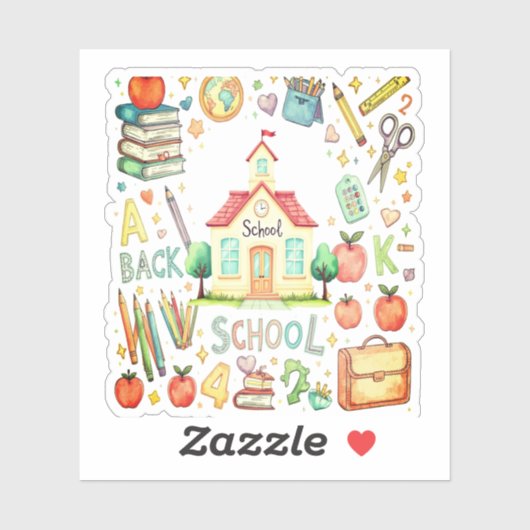 Schoolstickers voor kinderen | Klaspictogrammen, b Sticker (Vel)