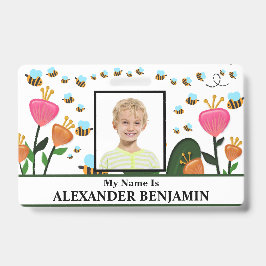 Schoolstudent Kind Foto Naam ID Kaart Aangepast   Badge