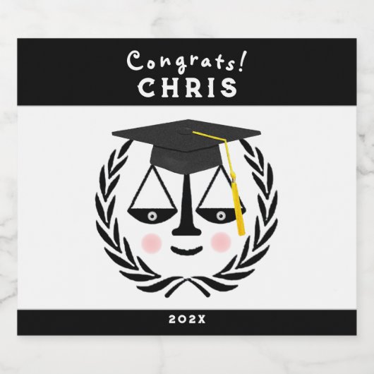 Schoolstudieobject Gift Sparkling Wijnetiket (Enkel label)