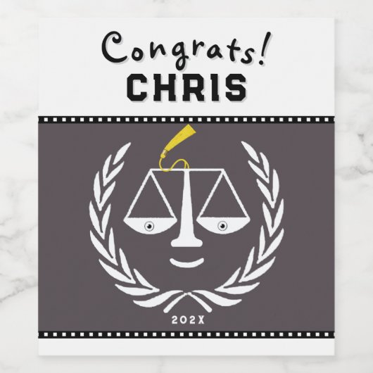 Schoolstudieobject Gift Wijn Etiket (Enkel label)