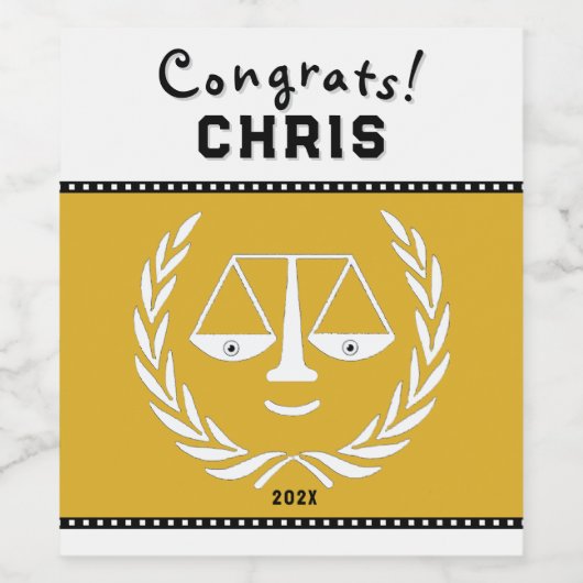 Schoolstudieobject Gift Wijn Etiket (Enkel label)