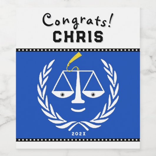 Schoolstudieobject Gift Wijn Etiket (Enkel label)