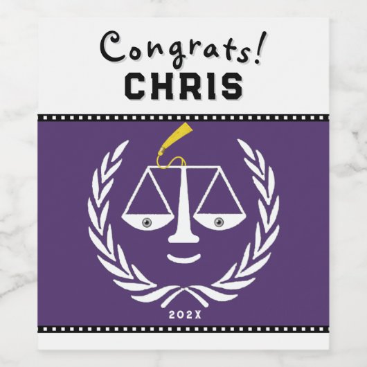 Schoolstudieobject Gift Wijn Etiket (Enkel label)