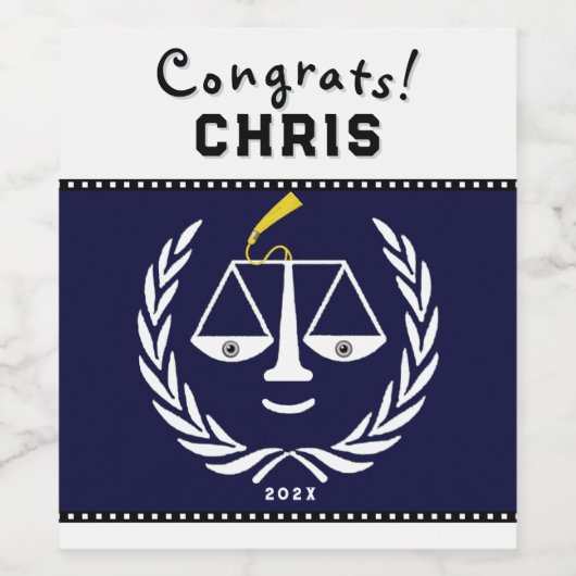 Schoolstudieobject Gift Wijn Etiket (Enkel label)