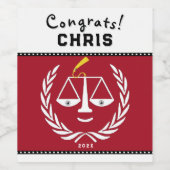 Schoolstudieobject Gift Wijn Etiket (Enkel label)