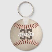 Schoolteam en speler noemen vuile honkbal sleutelhanger (Achterkant)