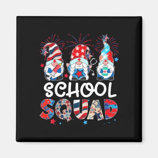 Schoolteam kabouter verpleegster patriottische ste magneet (Voorkant)
