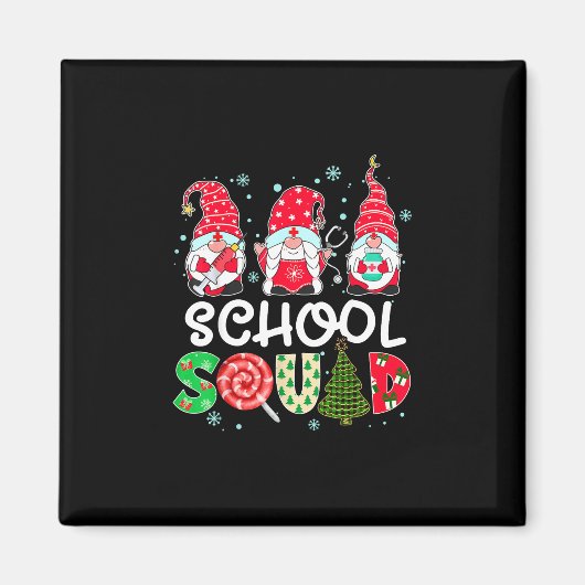 Schoolteam kabouter verpleegster stethoscoop kerst magneet (Voorkant)