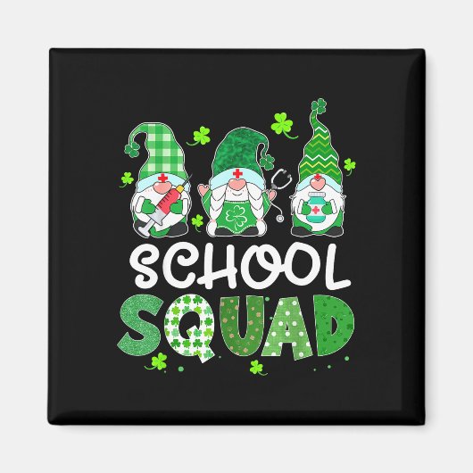 Schoolteam kabouter verpleegster stethoscoop klave magneet (Voorkant)