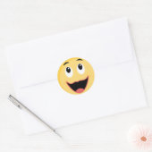 Schoolteller met Face Emoji Ronde Sticker (Envelop)