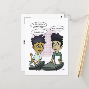 Schooltest Grappig Briefkaart