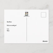 Schooltest Grappig Briefkaart (Achterkant)