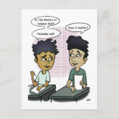 Schooltest Grappig Briefkaart (Voorkant)
