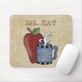 Schoolthema Beste leraar Apple Fun Mousepad Muismat (Met muis)