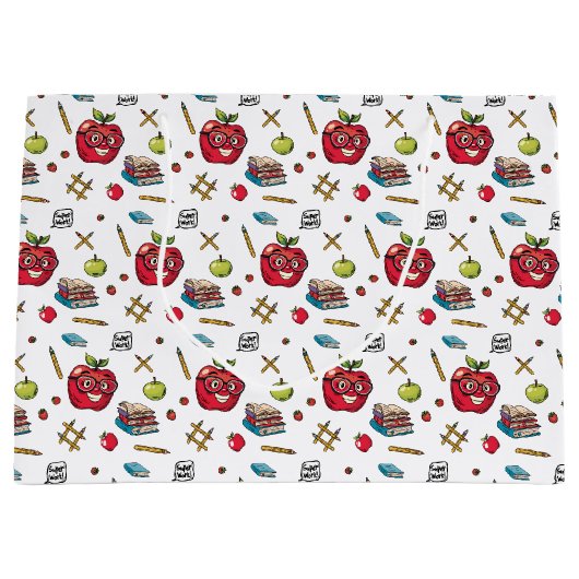 Schoolthema geschenktas groot cadeauzakje (Voorkant)