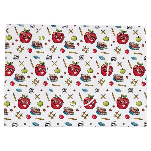 Schoolthema geschenktas groot cadeauzakje (Achterkant)