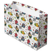 Schoolthema geschenktas groot cadeauzakje (Achterkant Gekanteld)