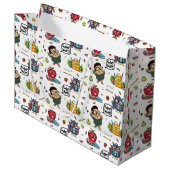 Schoolthema geschenktas groot cadeauzakje (Voorkant Gekanteld)