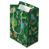 Schoolthema medium cadeauzakje (Voorkant Gekanteld)