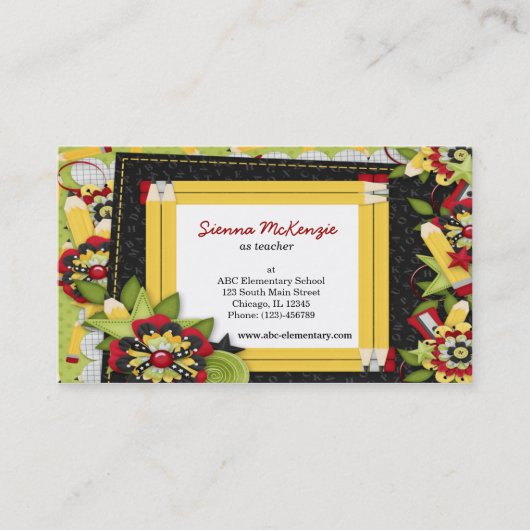 Schoolthema Visitekaartje (Voorkant)