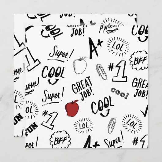 Schooltijd Kaart (Voorkant / Achterkant)