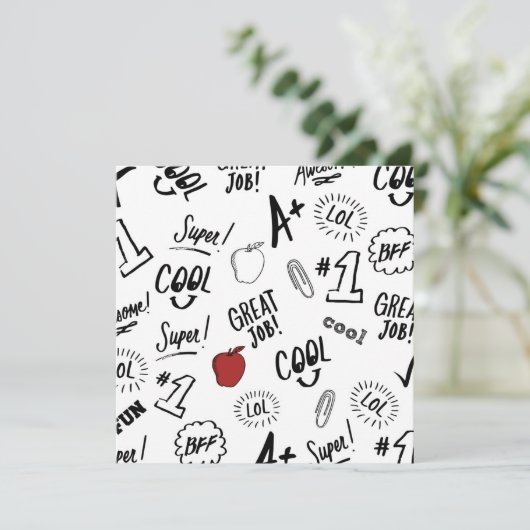 Schooltijd Kaart (Staand voorkant)