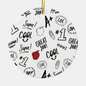 Schooltijd Keramisch Ornament (Voorkant)