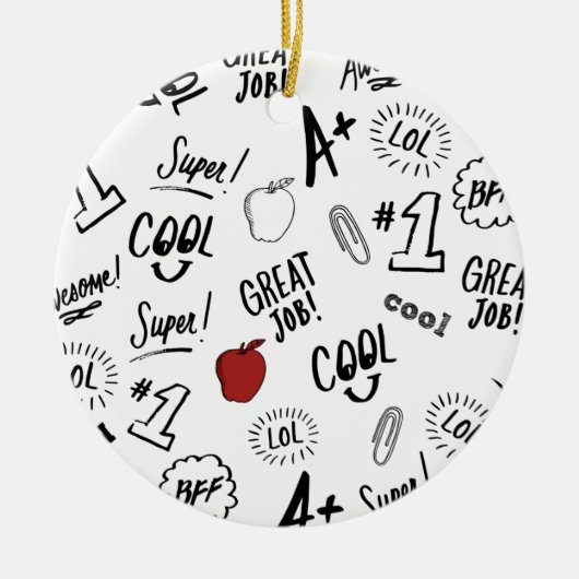 Schooltijd Keramisch Ornament (Voorkant)