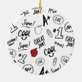 Schooltijd Keramisch Ornament (Achterkant)