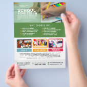 Schooltoelating van kind Voeg fotoadvertentie in Flyer (Hand)