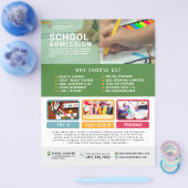 Schooltoelating van kind Voeg fotoadvertentie in Flyer (Enkel)