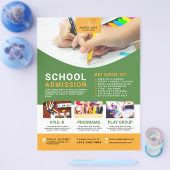 Schooltoelating van kind Voeg fotoadvertentie in Flyer (Enkel)