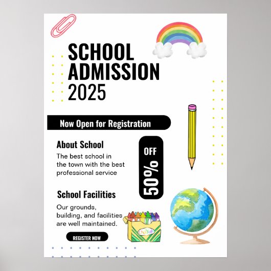 Schooltoelatingsfolder, Schoolpromotie-folder Poster (Voorkant)