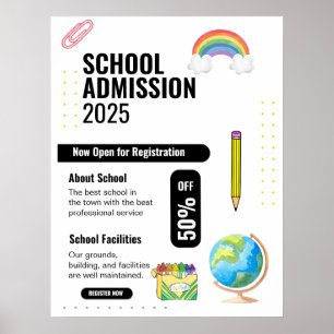 Schooltoelatingsfolder, Schoolpromotie-folder Poster