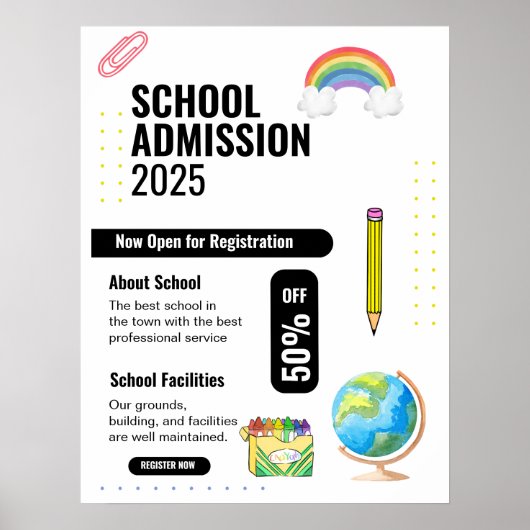 Schooltoelatingsfolder, Schoolpromotie-folder Poster (Voorkant)
