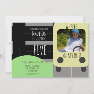 Schooltransportwiel Fotouitnodiging Aankondiging