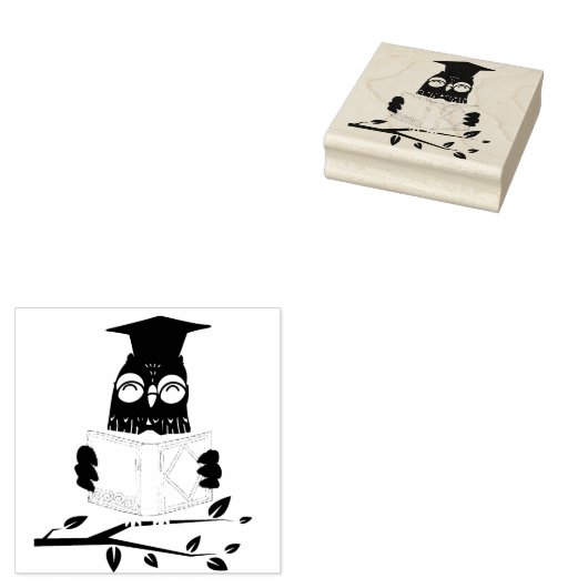 Schooluil Rubberstempel (Gestempeld)