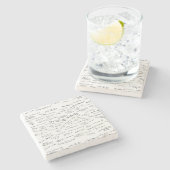 Schooluniversitaire vergelijkingen Formula Numbers Stenen Onderzetter (Zijkant)